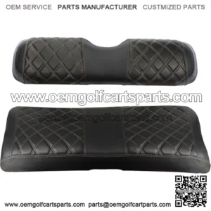 EZGO RXV Golf Cart Black Diamond Sewing Pattern Seat Cover Set