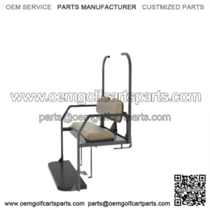 EZ GO TXT Beige (Tan)  Rear Flip Seat with Roof Supports