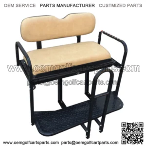 EZGO TXT/ Medalist / PDS Golf Cart Rear Seat Kit - Color - Flip Seat w/ Cargo Bed & FREE Grab Bar