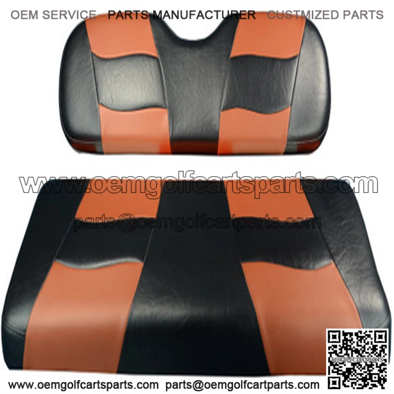 Riptide Two Tone Front Seat Covers in Black/Brown - Fits all Carts!