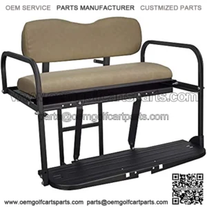 EZGO Marathon (Pre-1994) Golf Cart Flip Folding Rear Back Seat Kit - Tan