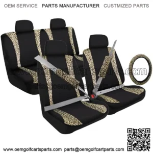 Pilot Automotive (SC-5020 13-Piece Leopard Trim Combo Kit Low Back Seat Cover