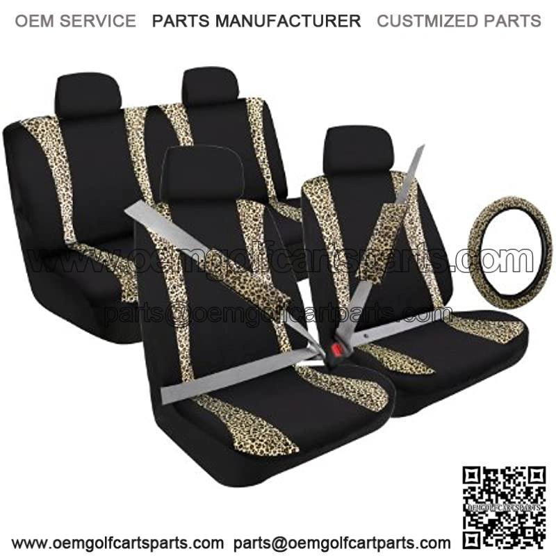 Pilot Automotive (SC-5020 13-Piece Leopard Trim Combo Kit Low Back Seat Cover