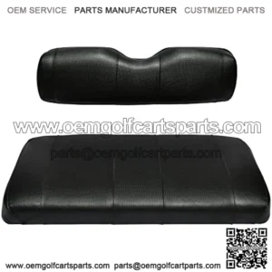 GOLF BALL DIVERS - EZGO TXT Golf Cart Seat Cover Replacement - for Front or Rear Bench Seat - Premium Marine Vinyl - 5 Panel Stitching - Easy to Install - Two-Tone Golf Cart Seat Covers - Black