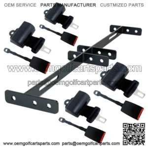 Retractable Golf Cart Seat Belts Kit for 2 seats (Front or Rear) - Fits all Carts