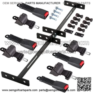 EZGO clubcar yamaha golf cart seat belt kit 4 people (2+2) retractable front and rear