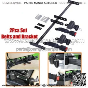 Retractable Golf Cart Seat Belts and Bracket Kit for EZGO/YAMAHA/CLUB CAR