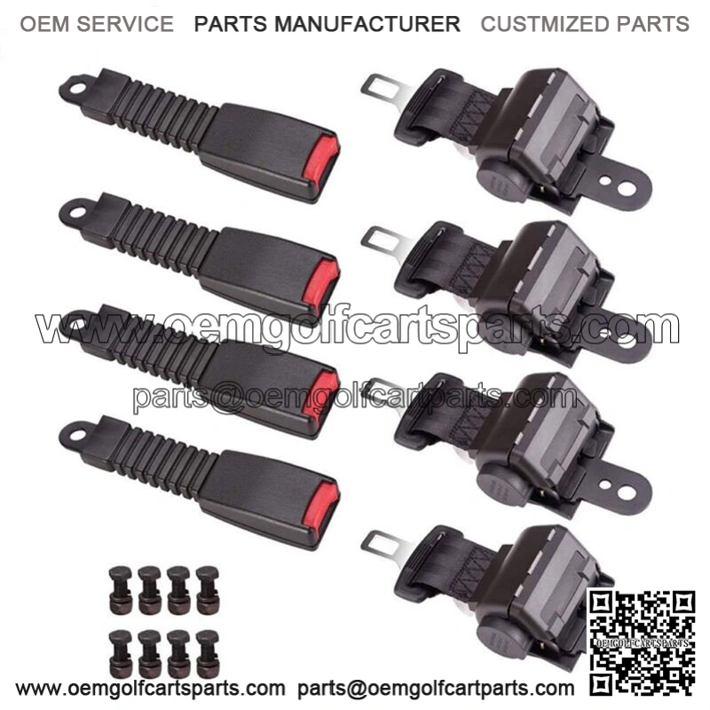 4 Sets Retractable Golf Cart Seat Belts Lap For EZGO/Yamaha/Club Car
