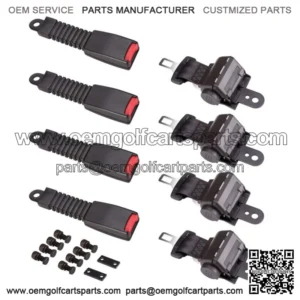 4PCS 42" Universal Golf Cart Retractable Seat Belts for EZGO Yamaha Club Car