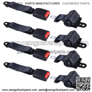 4 PCS Universal Golf Cart Seat Lap Belts for EZGO/Yamaha/Club Car