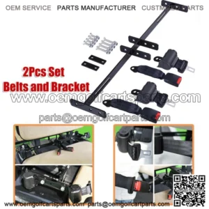 Golf Cart Seat Belts and Bracket Kit for EZGO/YAMAHA/CLUB CAR