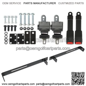 for EZGO Yamaha Club Car 2 Golf Cart Seat Belts and Bracket Kit