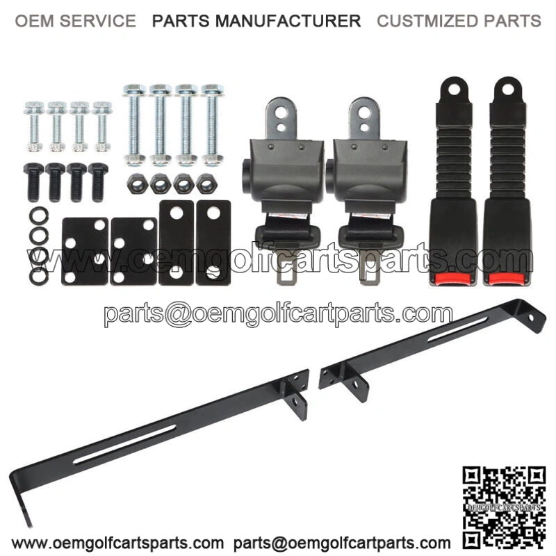 for EZGO Yamaha Club Car 2 Golf Cart Seat Belts and Bracket Kit