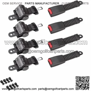 Golf Cart Seat Belts 42" fit EZGO Club Car Yamaha Set of 4
