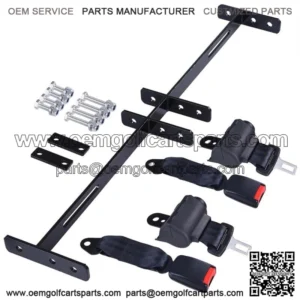 Universal Golf Cart 2 Seat Belts Mounting Bracket Kit Set Club Car