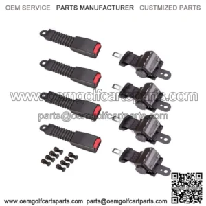 4 Sets Golf Cart Seat Belts Lap Set Fit For EZGO/Yamaha/Club Car