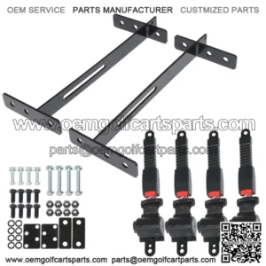 New For EZGO/Yamaha/Golf Club Car 4 passenger Seat Belts & Bracket