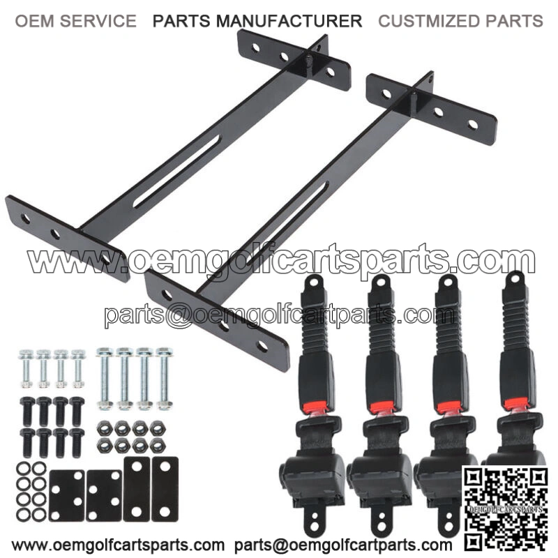 New For EZGO/Yamaha/Golf Club Car 4 passenger Seat Belts & Bracket