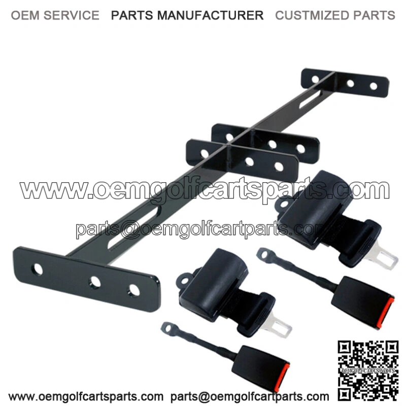 Golf Cart 2 Passenger Extended Size Seat Belt Kit Universal Fit