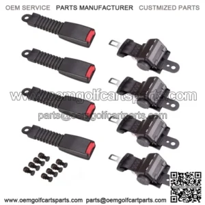Golf Cart Lap Seat Belt Kit - Set of 4 For EZ-GO & Yamaha