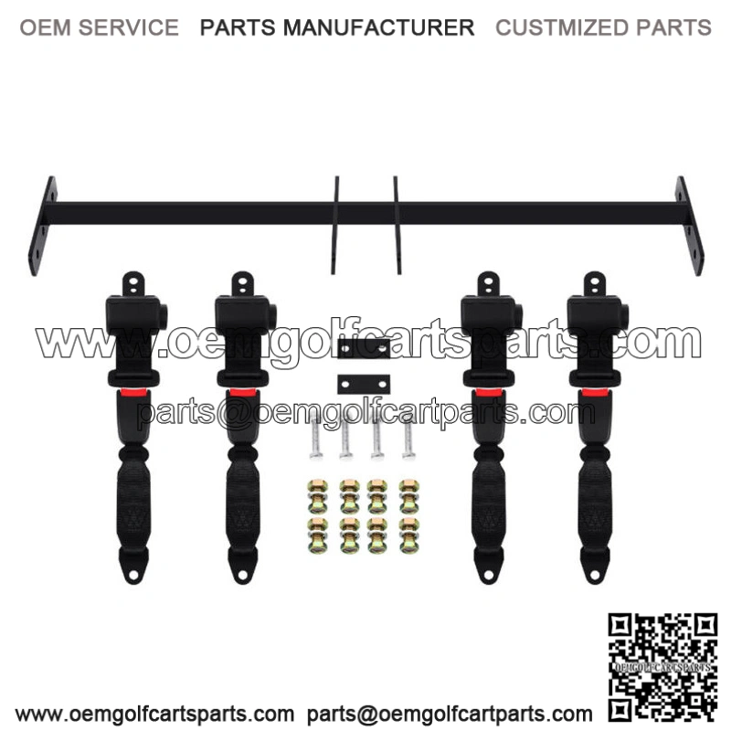4 Golf Cart Seatbelt w/ Mounting Bracket Set EZGO Club Car Seat Belt