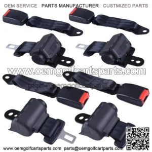 Golf Cart 4 Seat Belt Kit with Bracket Bar for Club Car Yamaha EZGO
