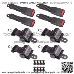 4 Sets Golf Cart Seat Belts Lap Set For EZGO Yamaha Club Car