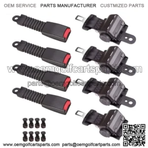 4x 42" Golf Cart Seat Belts Front Rear Lap Seat Belt New for Yamaha