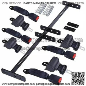 Universal Golf Cart 4 Seats Belts Mounting Bracket Kit Club Car