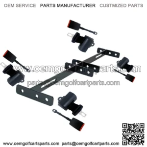 4 Golf Cart Seat Belts Bracket Kit  EZGO Yamaha Club Car Madjax