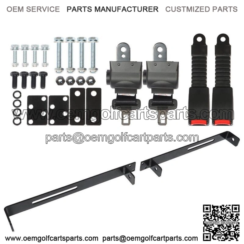 2 NEW Golf Cart Seat Belts and Bracket Fit For EZGO Yamaha Club Car