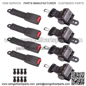 NEW 4 Sets Golf Cart Seat Belts Lap For EZGO/Yamaha/Club Car