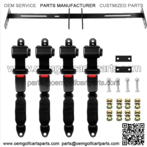 Universal Golf Cart 4 Seat Belt Mounting Bracket Kit Set Club Car