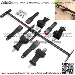 4Seat Belts Universal Golf Cart Mounting Bracket Kit Set Club Car CA