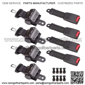 Fits For EZGO/Yamaha/Club Car 4 Sets Golf Cart Seat Belts Lap Set Retractable
