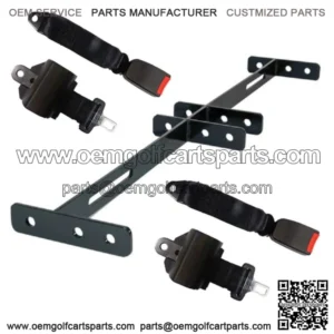 2-Passenger Extended Size Seat Belt Kit (Universal Golf Cart Fit)