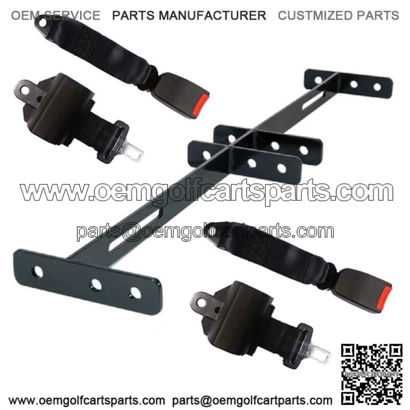 2-Passenger Extended Size Seat Belt Kit (Universal Golf Cart Fit)