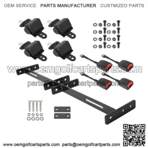 Fit For EZGO Yamaha Club Car 4 Golf Cart Seat Belts and Bracket Kit