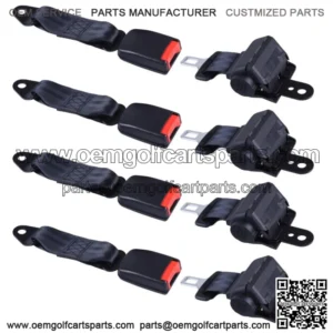 4x EZGO/Yamaha/Club Car Universal Golf Cart Seat Lap Belts w/Buckles