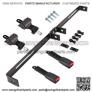 Universal 2 Passenger Golf Cart Seat Belt Bracket Kit for EZGO, Club Car, Yamaha