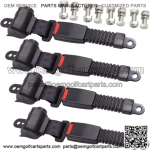 4 Set Golf Cart Safety Seat Belt Buckle Kit For EZGO/Yamaha/Club Car