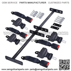 Golf Cart Seat 4 Belts Mounting Bracket Kit for Club Car EZGO Yamaha