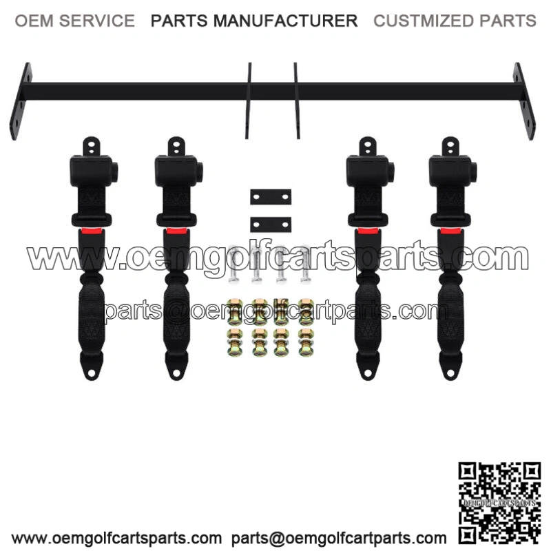 4pcs Universal Golf Cart Seat Belts Mounting Bracket Kit Club Car
