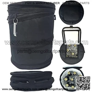 Golf Cart Cooler Bag | Fits on Golf Cart or Push Cart - Pops Up and Collapses Flat - Perfect for Golf, Beach, Camping, Travel, Tailgating, Vacation | Use in Golf Cart Basket or on Fender