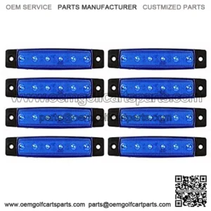 LED Rock Strip Lights Car Underglow Wheel Fender Well Lighting Kits Waterproof for Golf Cart Jeep Offroad Truck Ford RV UTV ATV Snowmobile 8PCS (Blue)