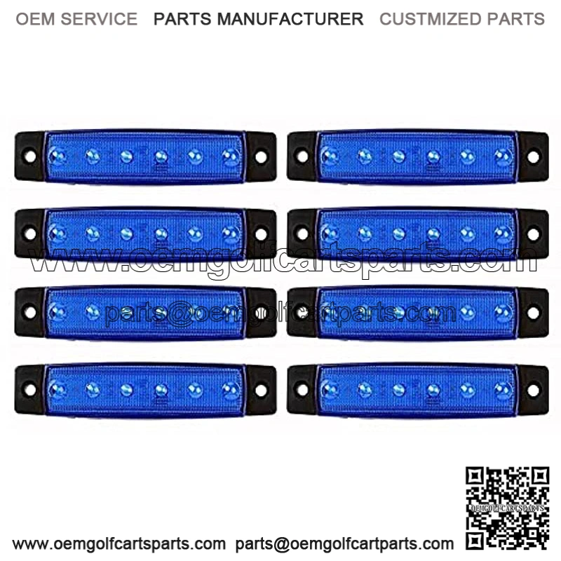 LED Rock Strip Lights Car Underglow Wheel Fender Well Lighting Kits Waterproof for Golf Cart Jeep Offroad Truck Ford RV UTV ATV Snowmobile 8PCS (Blue)