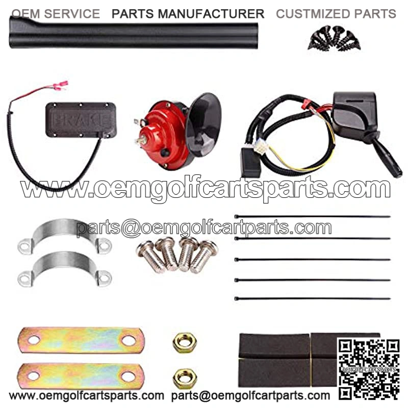Universal Golf Cart Turn Signal Kit with Horn Brake Light Switch, 9-Pin Plug Upgrade Wiring Harne- 12V