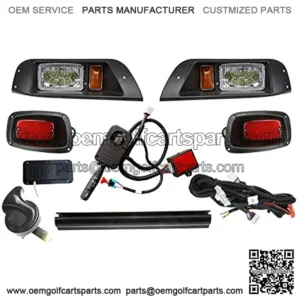 Golf Cart Parts & Accessories EZGO TXT LED Street Legal Deluxe Light Kit with Hi-Low Beam 1996-2013