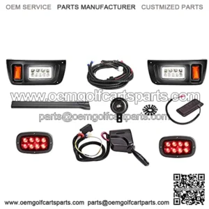 Golf Cart Light Kit(12V-48V) with Ultimate Light Kit Upgrade Compatible for Club Car DS G&E All Models With LED Head Light, Tail Lights, Turn Signals, Brake Lights