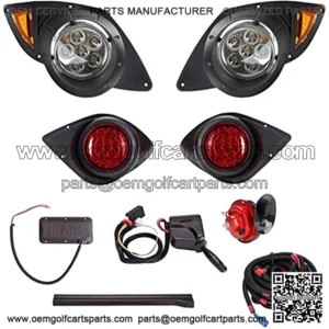 Golf Cart LED Light Kit for Yamaha G29 Drive 2007-up, Headlights taillights Turn Signals Hazard Brake Lights Horn